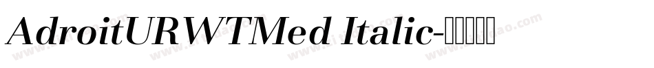 AdroitURWTMed Italic字体转换